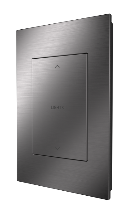 Crestron HZ2-AUX-DRK-NKL ENGRAVED - Horizon® 2 In-Wall Multiway Remote, Custom Engraved, Dark Nickel