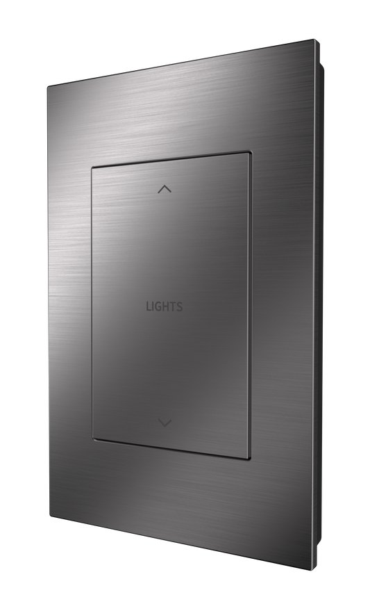 Crestron HZ2-AUX-DRK-NKL ENGRAVED - Horizon® 2 In-Wall Multiway Remote, Custom Engraved, Dark Nickel