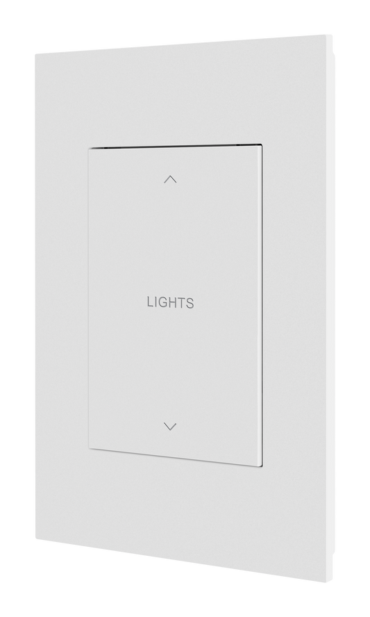 Crestron HZ2-AUX-W ENGRAVED - Horizon® 2 In-Wall Multiway Remote, Custom Engraved, White