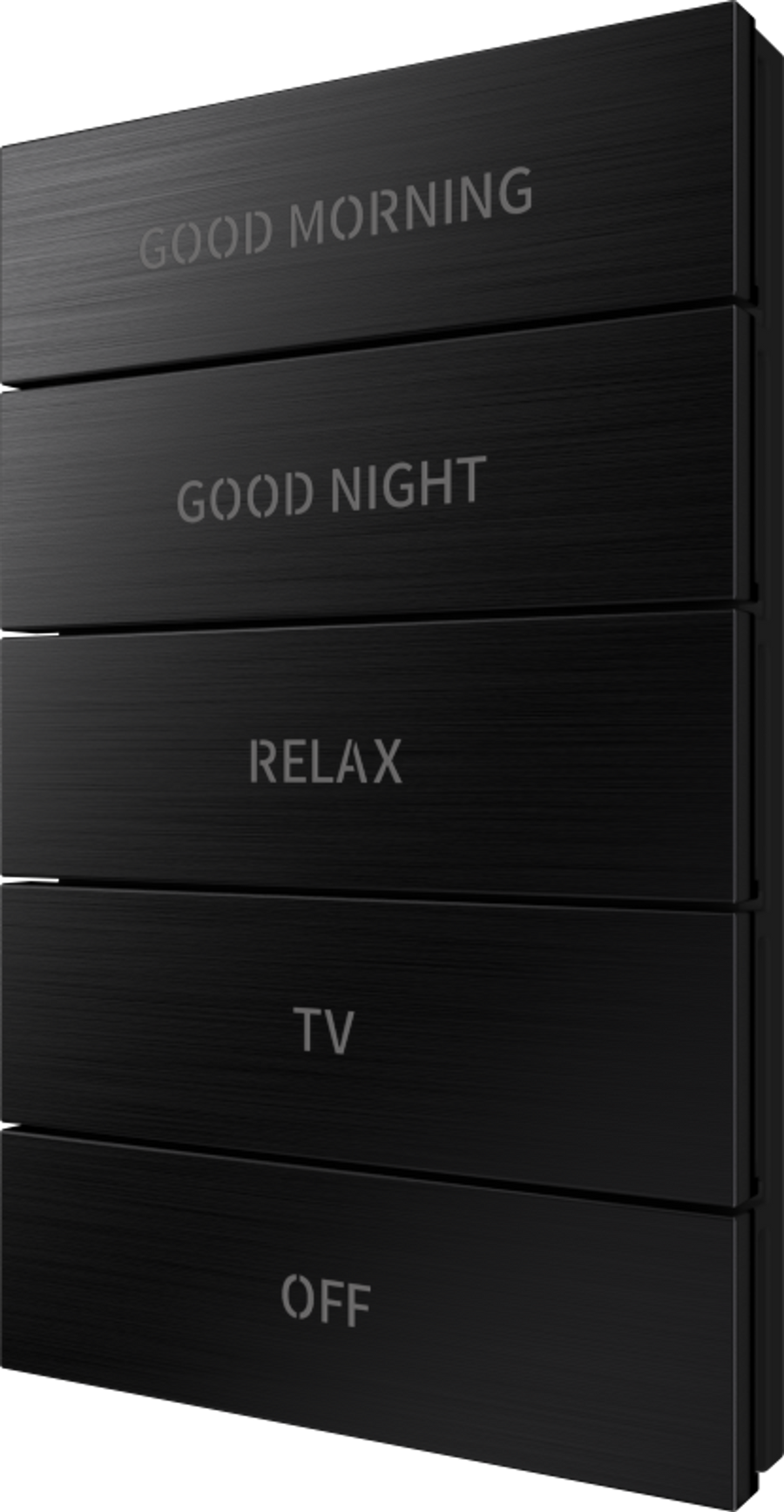 Crestron HZ2-BTNS-1-BR-BLK ENGRAVED - Horizon® 2 Button Assembly, Style 1, Custom Engraved, Brushed Black