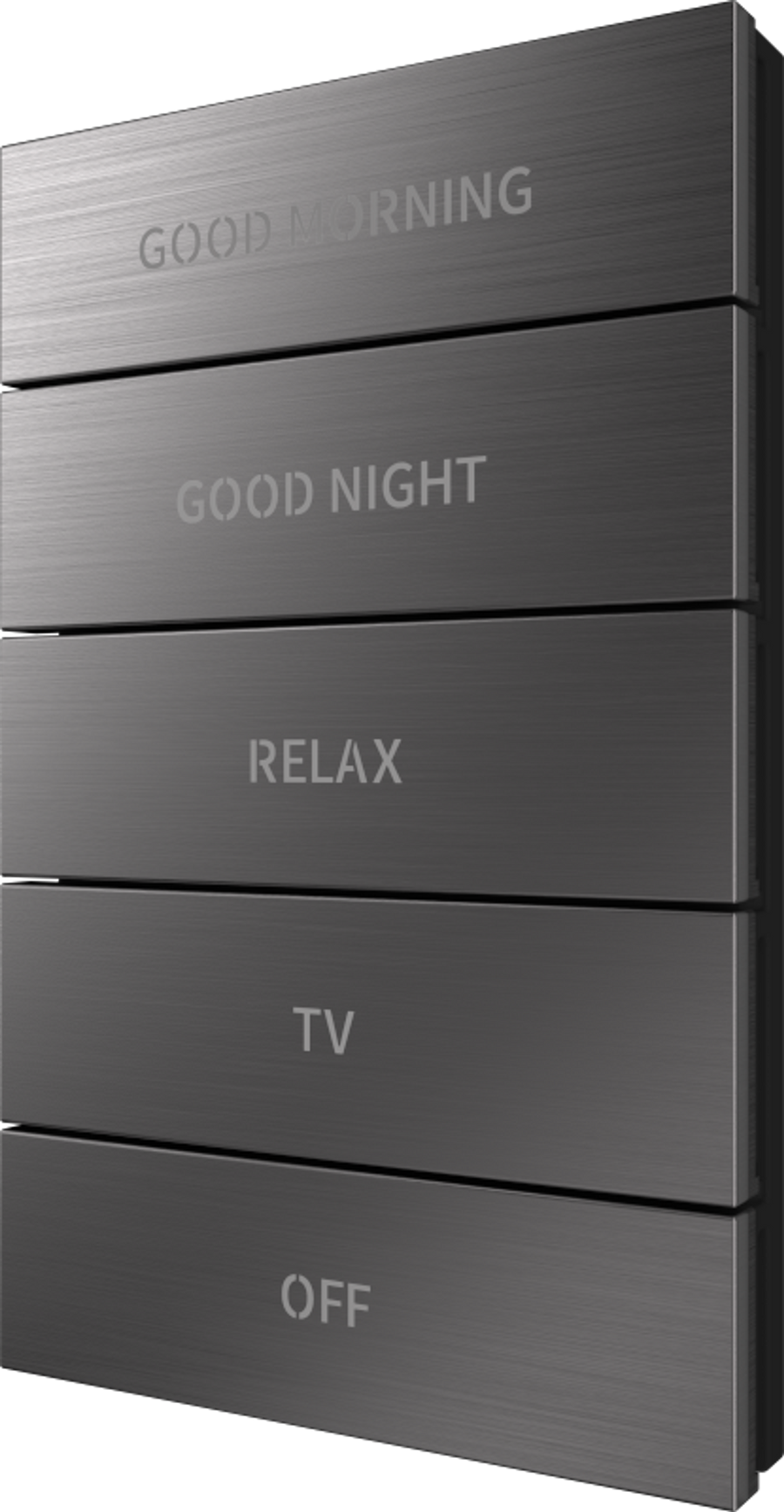 Crestron HZ2-BTNS-1-DRK-NKL ENGRAVED - Horizon® 2 Button Assembly, Style 1, Custom Engraved, Dark Nickel
