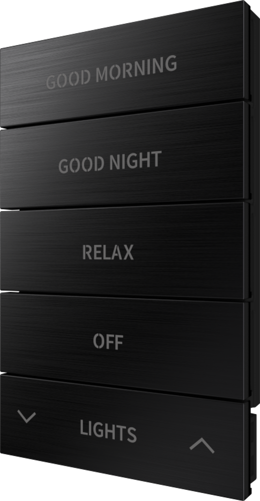 Crestron HZ2-BTNS-2-BR-BLK ENGRAVED - Horizon® 2 Button Assembly, Style 2, Custom Engraved, Brushed Black