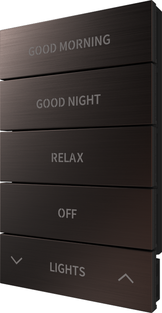 Crestron HZ2-BTNS-2-DRK-BRZ ENGRAVED - Horizon® 2 Button Assembly, Style 2, Custom Engraved, Dark Bronze