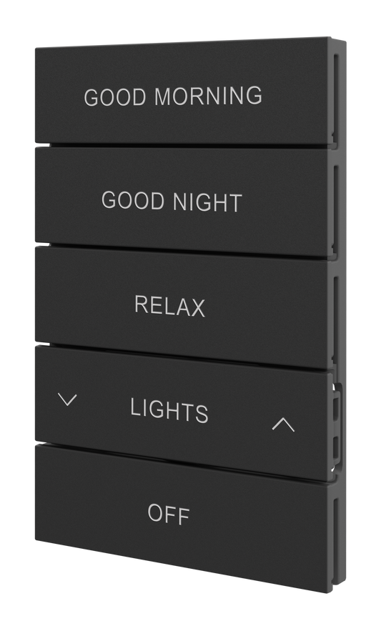 Crestron HZ2-BTNS-3-B ENGRAVED - Horizon® 2 Button Assembly, Style 3, Custom Engraved, Black