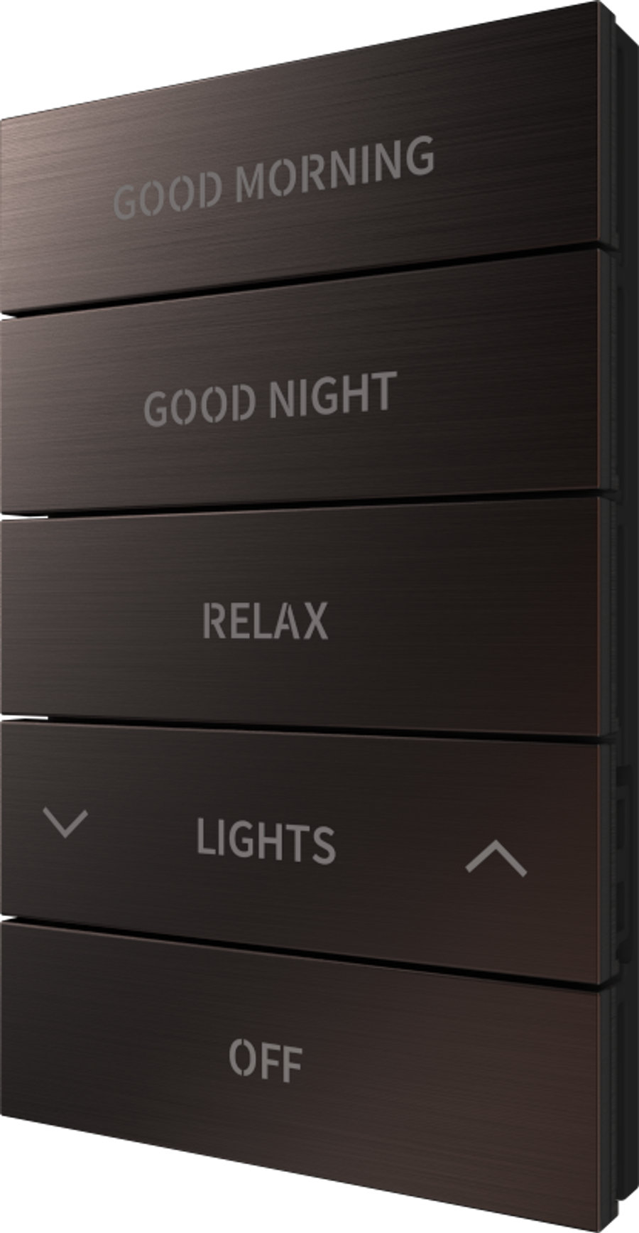 Crestron HZ2-BTNS-3-DRK-BRZ ENGRAVED - Horizon® 2 Button Assembly, Style 3, Custom Engraved, Dark Bronze