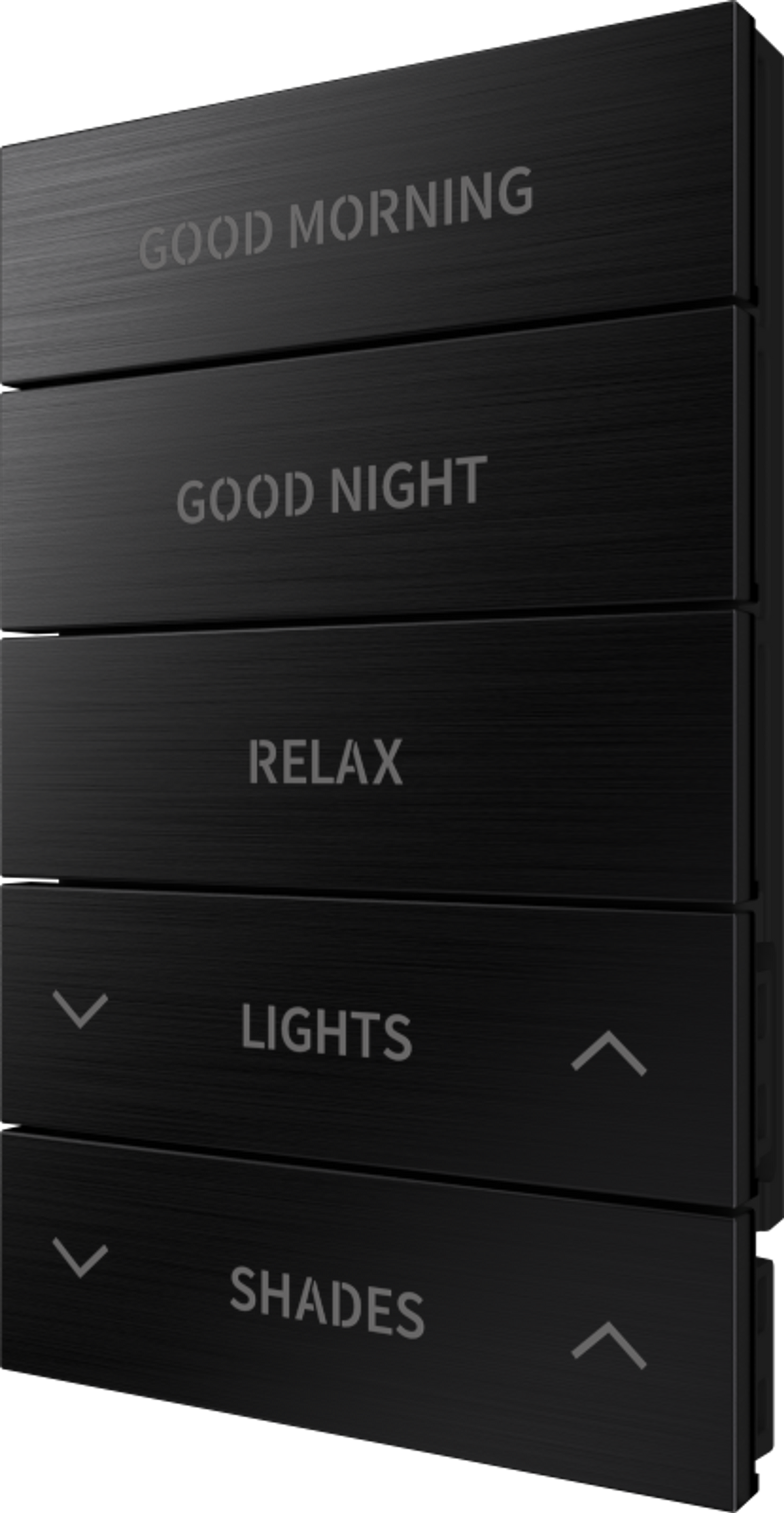 Crestron HZ2-BTNS-4-BR-BLK ENGRAVED - Horizon® 2 Button Assembly, Style 4, Custom Engraved, Brushed Black