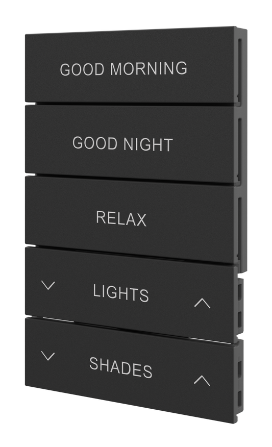 Crestron HZ2-BTNS-4-B ENGRAVED - Horizon® 2 Button Assembly, Style 4, Custom Engraved, Black