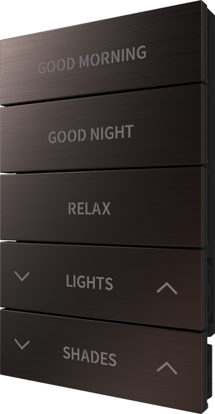 Crestron HZ2-BTNS-4-DRK-BRZ ENGRAVED - Horizon® 2 Button Assembly, Style 4, Custom Engraved, Dark Bronze