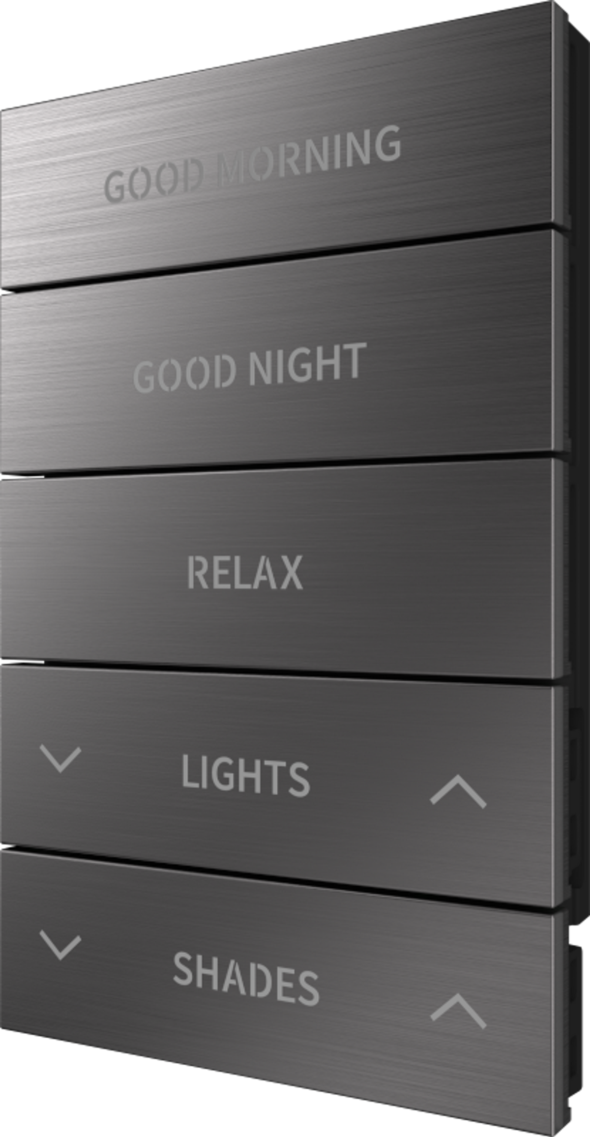Crestron HZ2-BTNS-4-DRK-NKL ENGRAVED - Horizon® 2 Button Assembly, Style 4, Custom Engraved, Dark Nickel