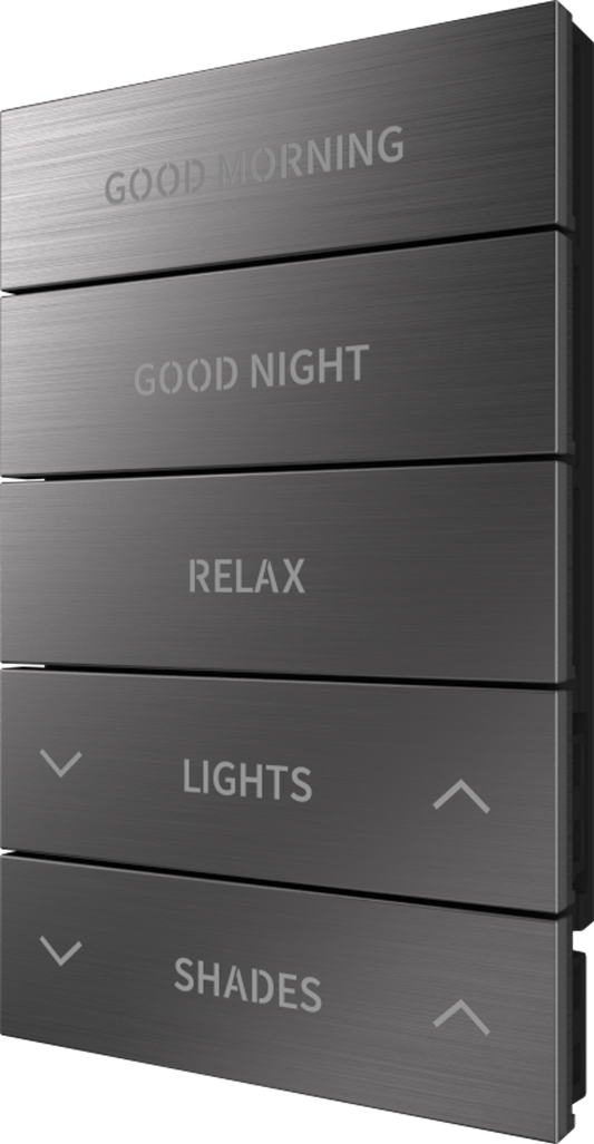 Crestron HZ2-BTNS-4-DRK-NKL ENGRAVED - Horizon® 2 Button Assembly, Style 4, Custom Engraved, Dark Nickel