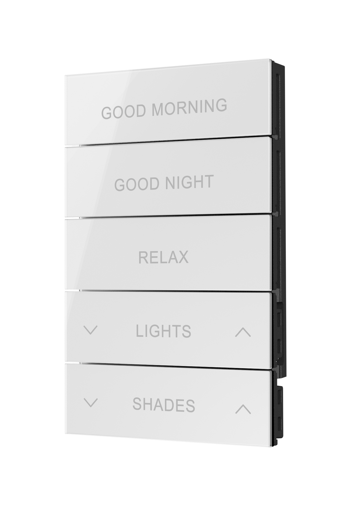 Crestron HZ2-BTNS-4-GLASS-W ENGRAVED - Horizon® 2 Button Assembly, Style 4, Custom Engraved, White Glass