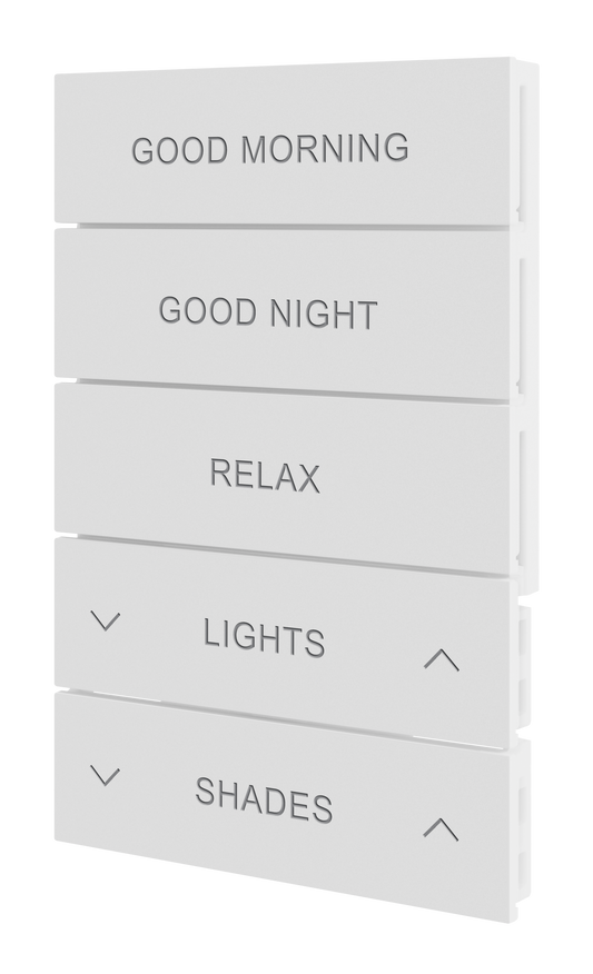 Crestron HZ2-BTNS-4-W ENGRAVED - Horizon® 2 Button Assembly, Style 4, Custom Engraved, White