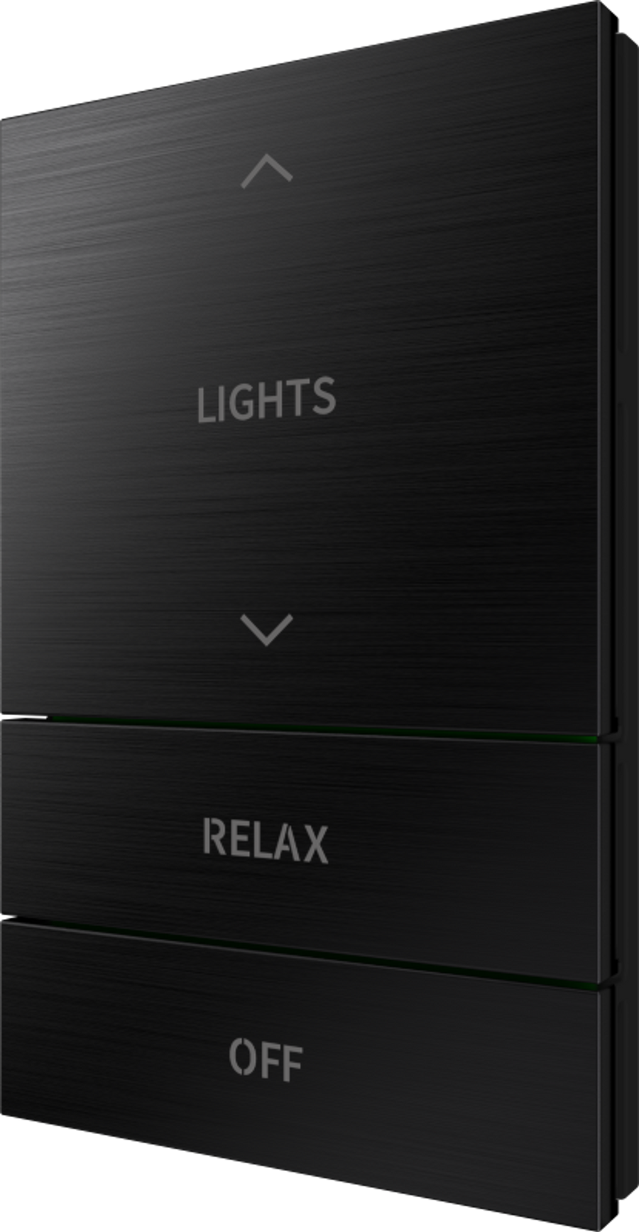 Crestron HZ2-BTNS-5-BR-BLK ENGRAVED - Horizon® 2 Button Assembly, Style 5, Custom Engraved, Brushed Black