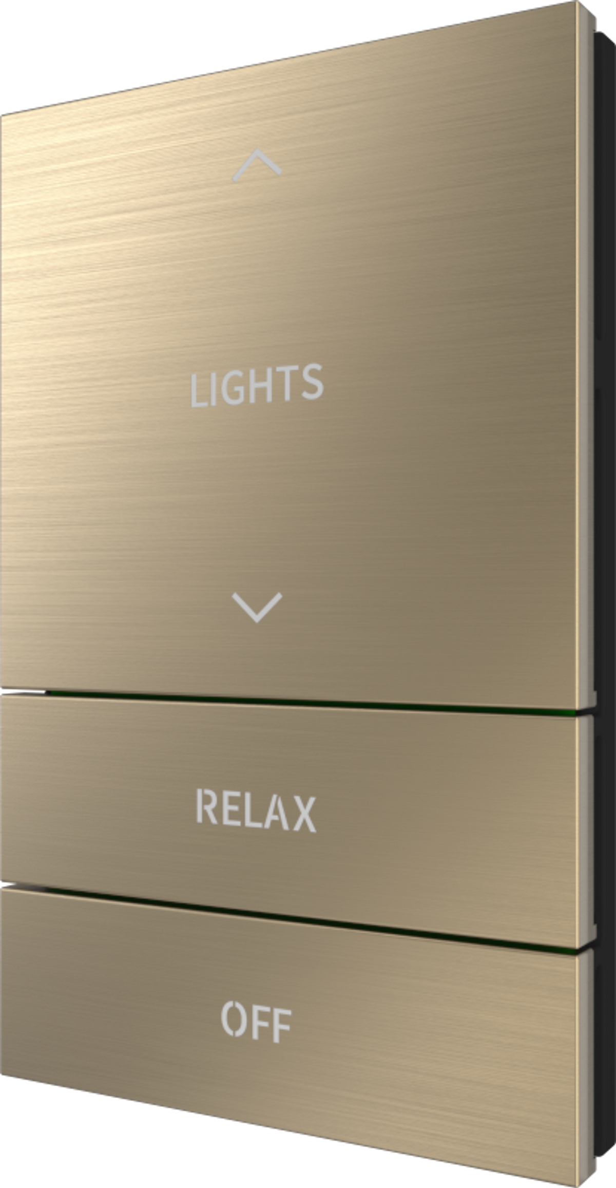Crestron HZ2-BTNS-5-BR-BRASS ENGRAVED - Horizon® 2 Button Assembly, Style 5, Custom Engraved, Brushed Brass