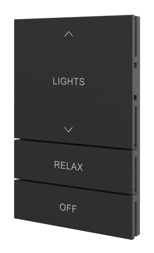Crestron HZ2-BTNS-5-B ENGRAVED - Horizon® 2 Button Assembly, Style 5, Custom Engraved, Black