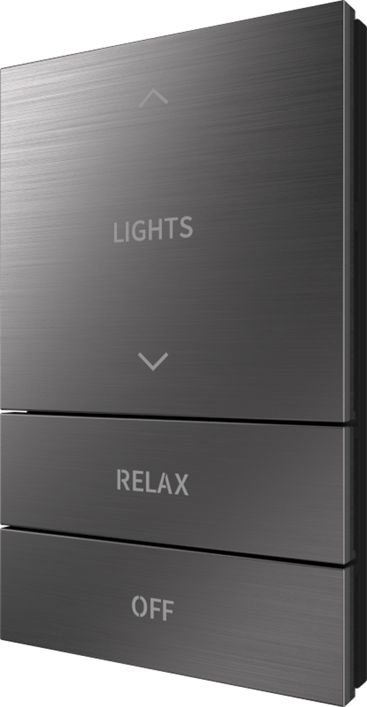 Crestron HZ2-BTNS-5-DRK-NKL ENGRAVED - Horizon® 2 Button Assembly, Style 5, Custom Engraved, Dark Nickel