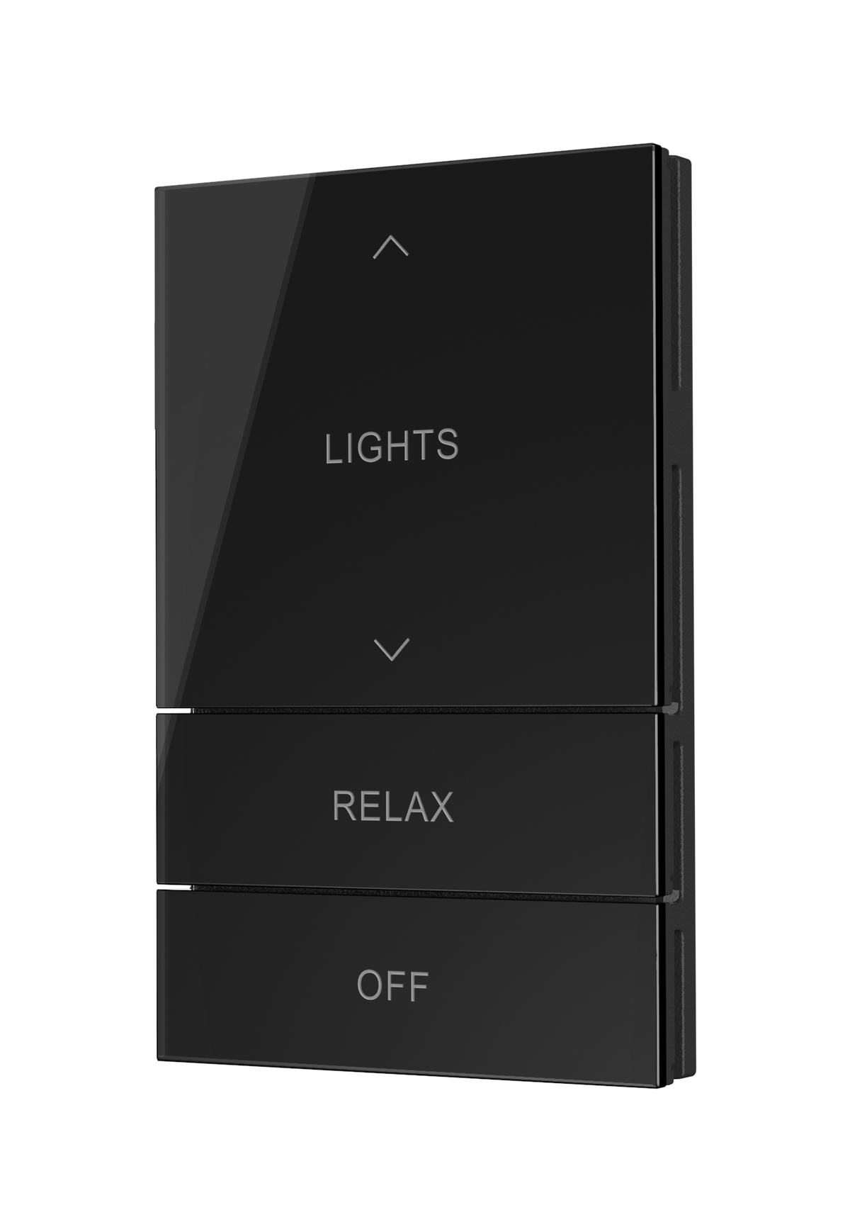 Crestron HZ2-BTNS-5-GLASS-B ENGRAVED - Horizon® 2 Button Assembly, Style 5, Custom Engraved, Black Glass