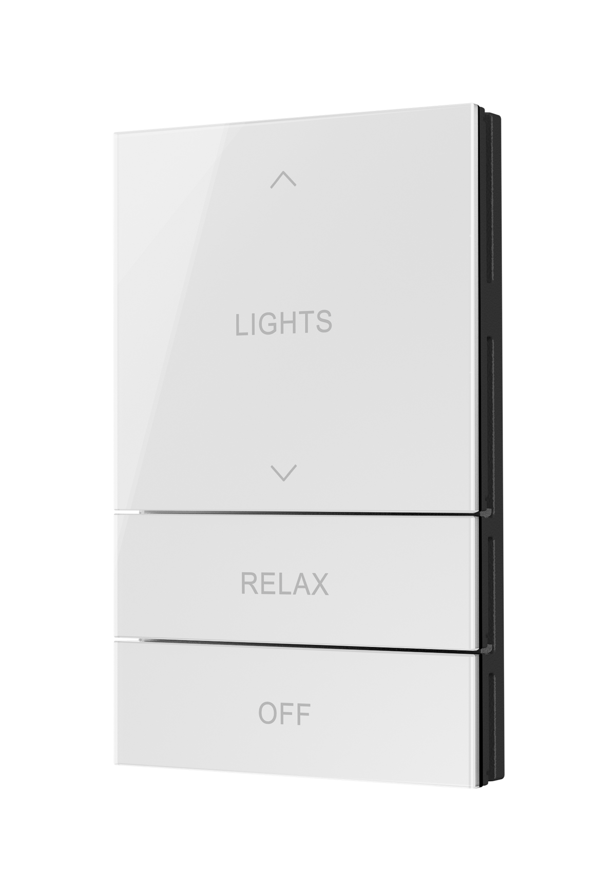 Crestron HZ2-BTNS-5-GLASS-W ENGRAVED - Horizon® 2 Button Assembly, Style 5, Custom Engraved, White Glass