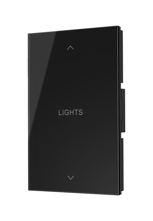 Crestron HZ2-BTNS-6-GLASS-B ENGRAVED - Horizon® 2 Button Assembly, Style 6, Custom Engraved, Black Glass
