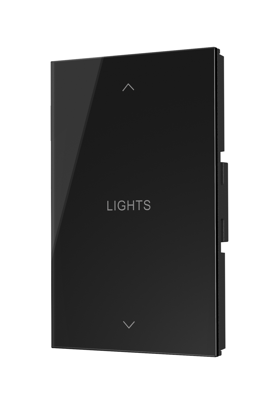 Crestron HZ2-BTNS-6-GLASS-B ENGRAVED - Horizon® 2 Button Assembly, Style 6, Custom Engraved, Black Glass