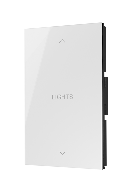 Crestron HZ2-BTNS-6-GLASS-W ENGRAVED - Horizon® 2 Button Assembly, Style 6, Custom Engraved, White Glass