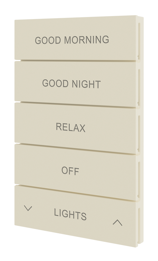 Crestron HZ2-BTNS-2-A ENGRAVED - Horizon® 2 Button Assembly, Style 2, Custom Engraved, Almond