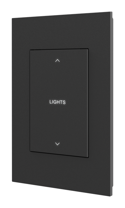 Crestron HZ2-DIMLVEX-B ENGRAVED - Horizon® 2 In-Wall 0-10 V Dimmer with infiNET EX® Wireless Communication, 120 VAC, Custom Engraved, Black