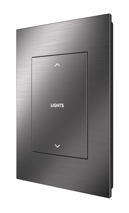 Crestron HZ2-DIMLVEX-DRK-NKL ENGRAVED - Horizon® 2 In-Wall 0-10 V Dimmer with infiNET EX® Wireless Communication, 120 VAC, Custom Engraved, Dark Nickel