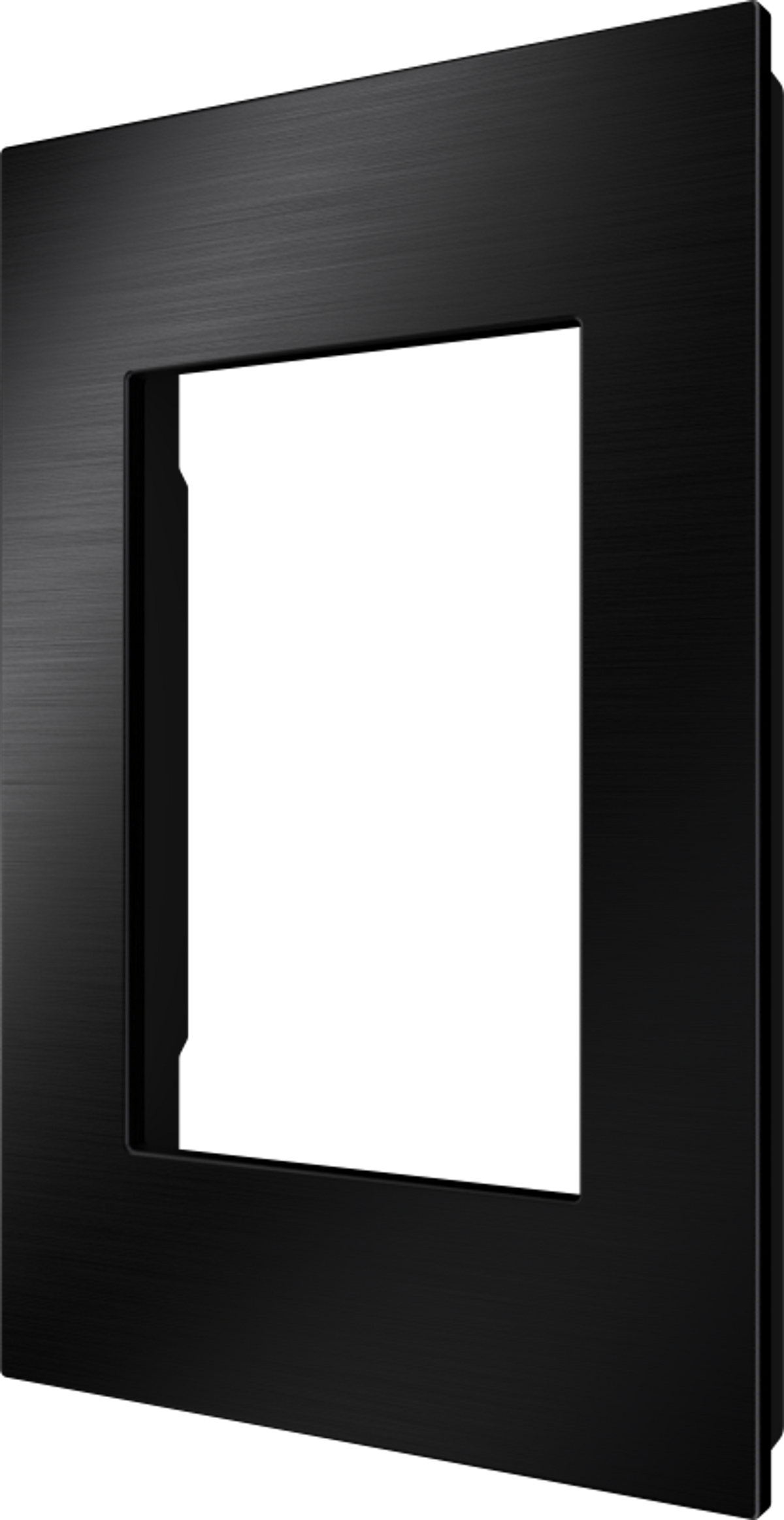 Crestron HZ2-FP-G1-B-BR-BLK - Horizon® 2 Faceplate, 1-Gang, Brushed Black with Black Rear