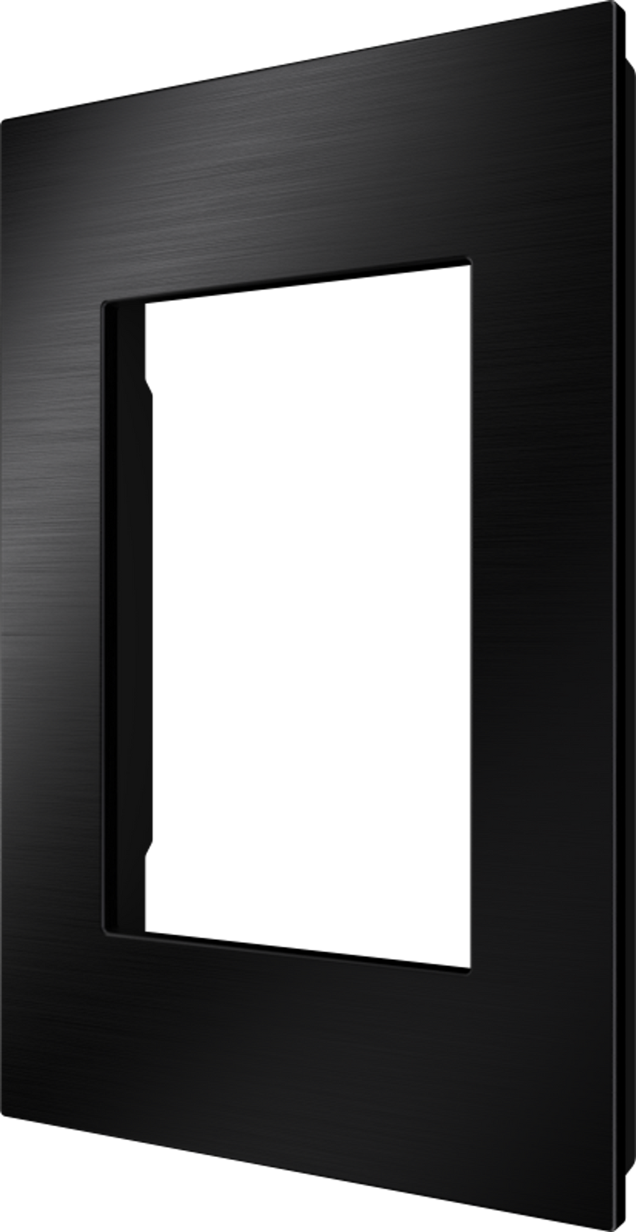 Crestron HZ2-FP-G1-B-BR-BLK - Horizon® 2 Faceplate, 1-Gang, Brushed Black with Black Rear