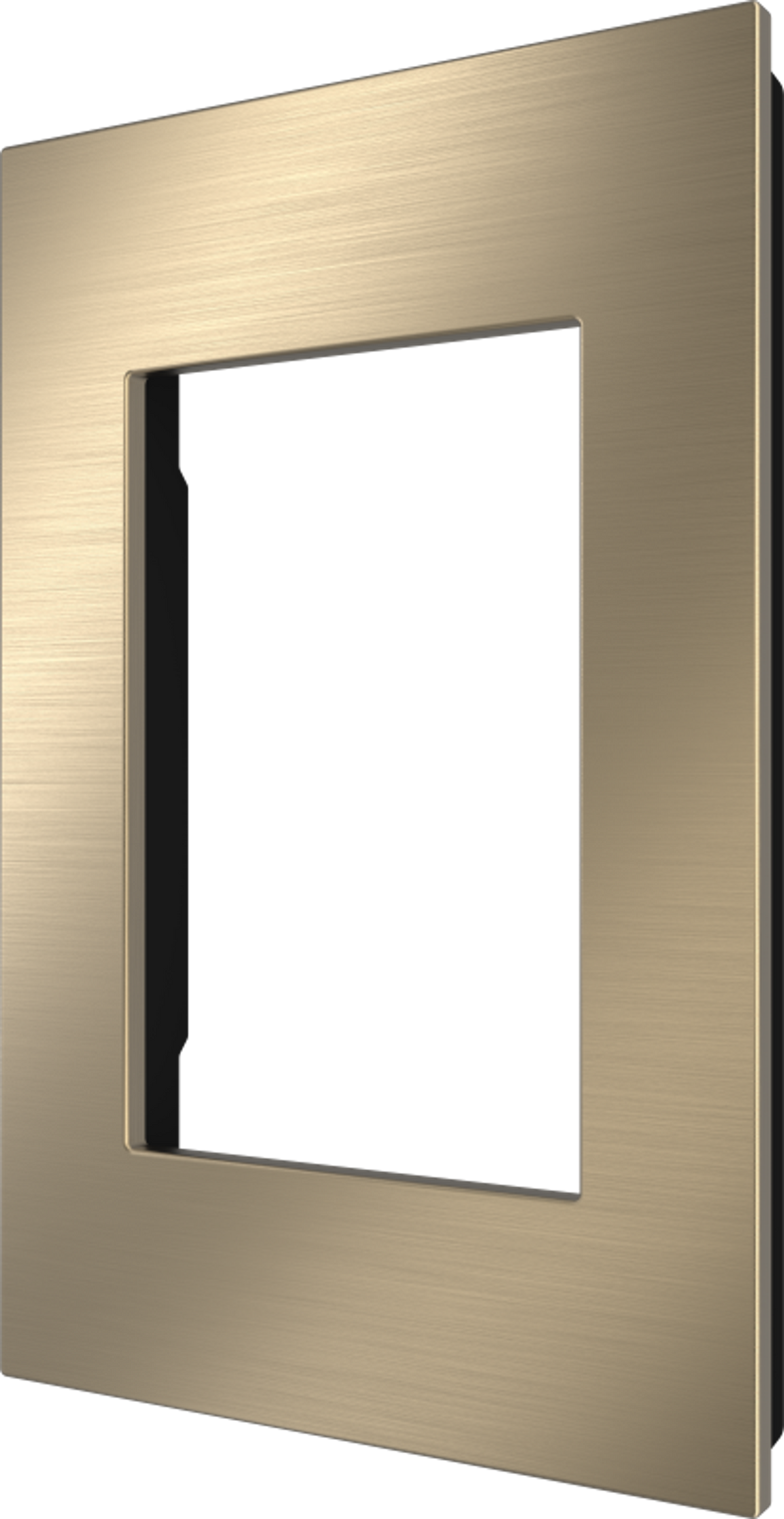 Crestron HZ2-FP-G1-B-BR-BRASS - Horizon® 2 Faceplate, 1-Gang, Brushed Brass with Black Rear