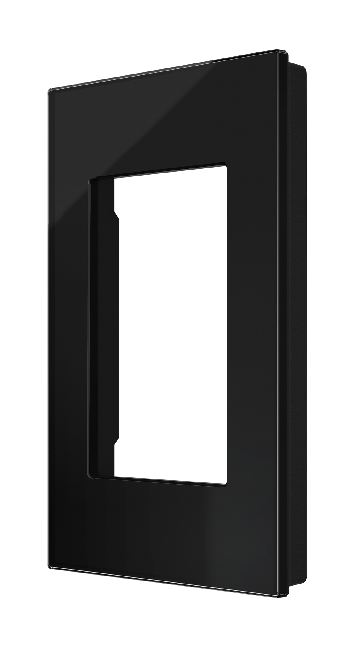Crestron HZ2-FP-G1-GLASS-B - Horizon® 2 Faceplate, 1-Gang, Black Glass