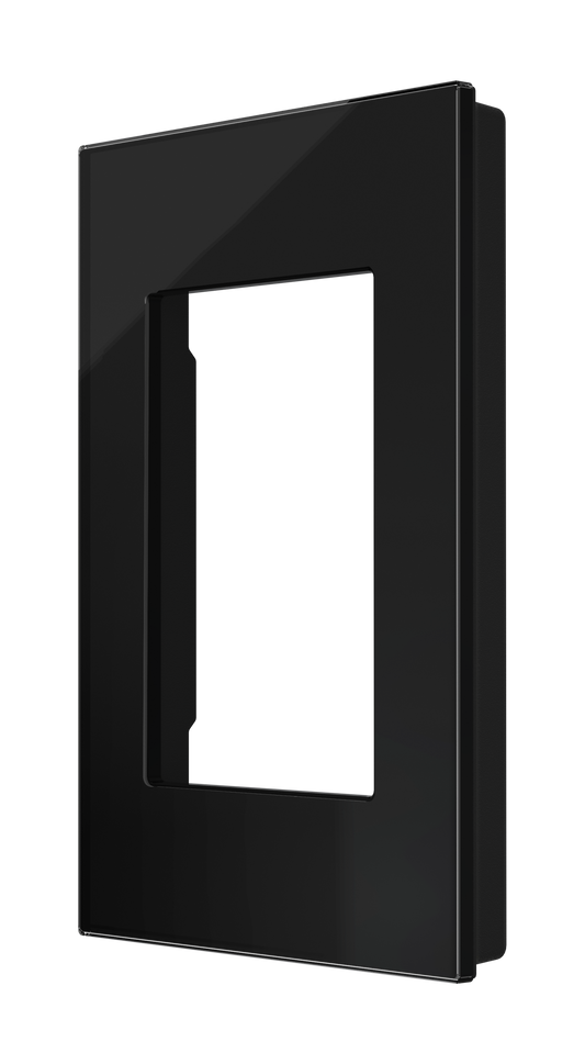 Crestron HZ2-FP-G1-GLASS-B - Horizon® 2 Faceplate, 1-Gang, Black Glass