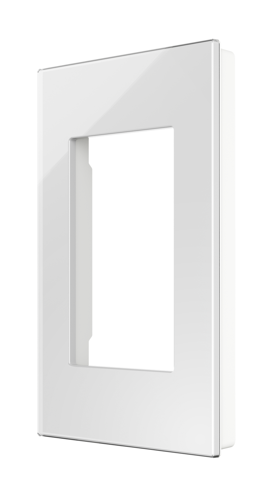 Crestron HZ2-FP-G1-GLASS-W - Horizon® 2 Faceplate, 1-Gang, White Glass