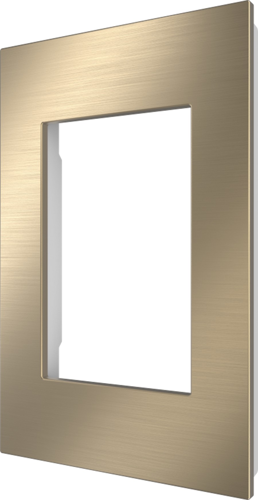 Crestron HZ2-FP-G1-W-BR-BRASS - Horizon® 2 Faceplate, 1-Gang, Brushed Brass