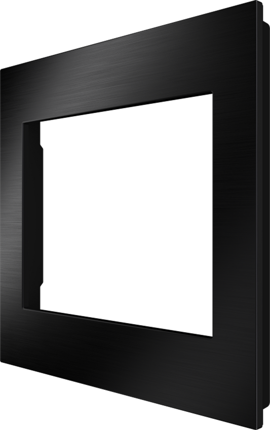 Crestron HZ2-FP-G2-B-BR-BLK - Horizon® 2 Faceplate, 2-Gang, Brushed Black with Black Rear