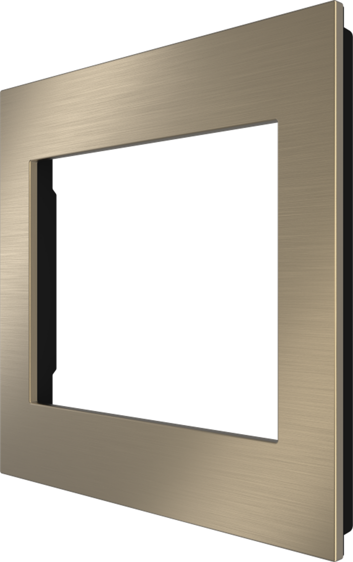 Crestron HZ2-FP-G2-B-BR-BRASS - Horizon® 2 Faceplate, 2-Gang, Brushed Brass with Black Rear
