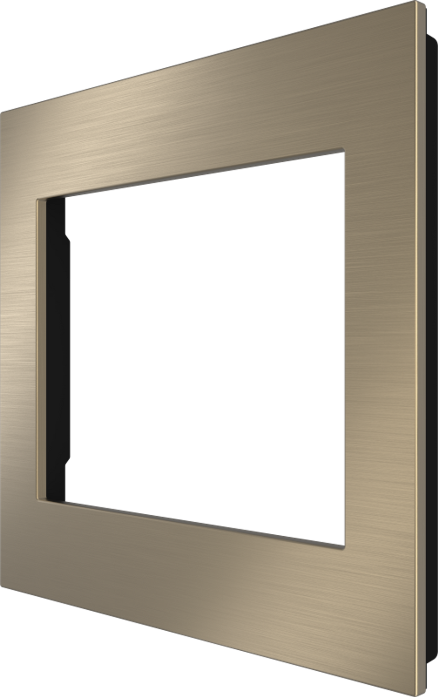 Crestron HZ2-FP-G2-B-BR-BRASS - Horizon® 2 Faceplate, 2-Gang, Brushed Brass with Black Rear