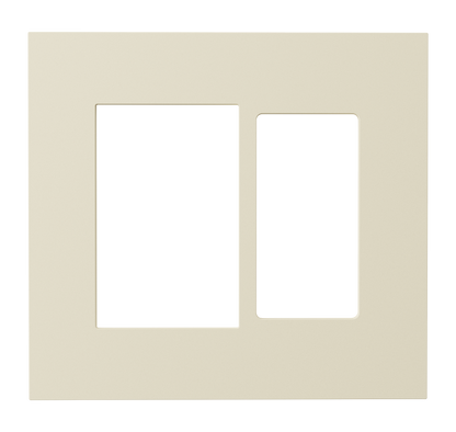 Crestron HZ2-FP-G2-D1-A - Horizon® 2 Faceplate, 2-Gang, 1-Decorator, Almond