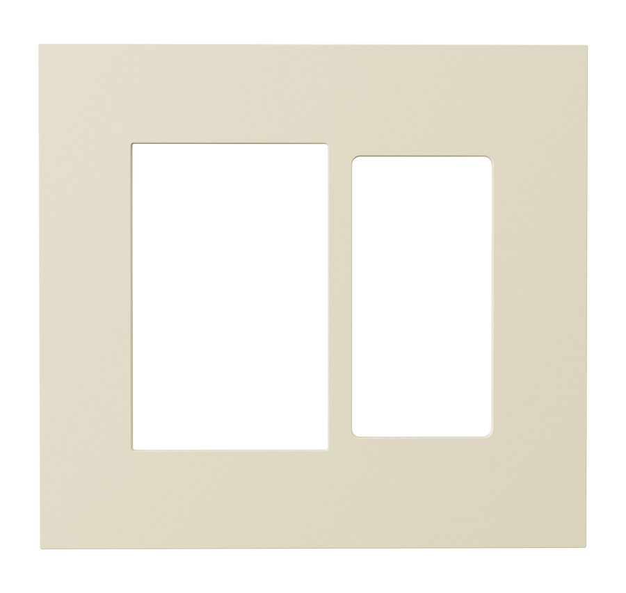Crestron HZ2-FP-G2-D1-A - Horizon® 2 Faceplate, 2-Gang, 1-Decorator, Almond