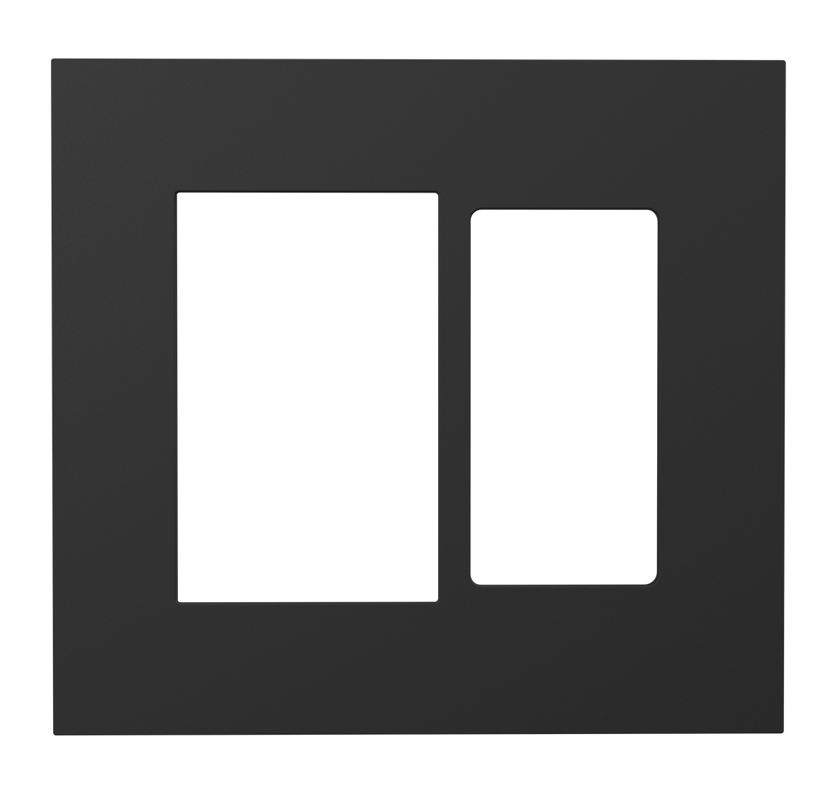 Crestron HZ2-FP-G2-D1-B - Horizon® 2 Faceplate, 2-Gang, 1-Decorator, Black