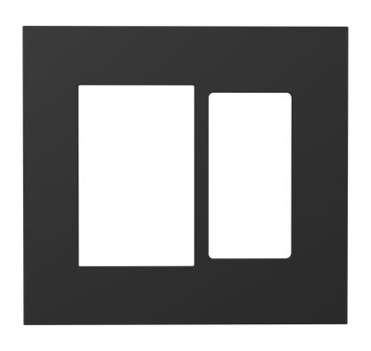 Crestron HZ2-FP-G2-D1-B - Horizon® 2 Faceplate, 2-Gang, 1-Decorator, Black