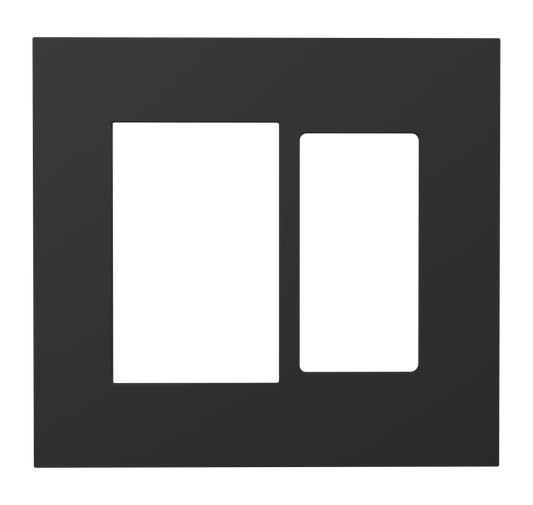 Crestron HZ2-FP-G2-D1-B - Horizon® 2 Faceplate, 2-Gang, 1-Decorator, Black