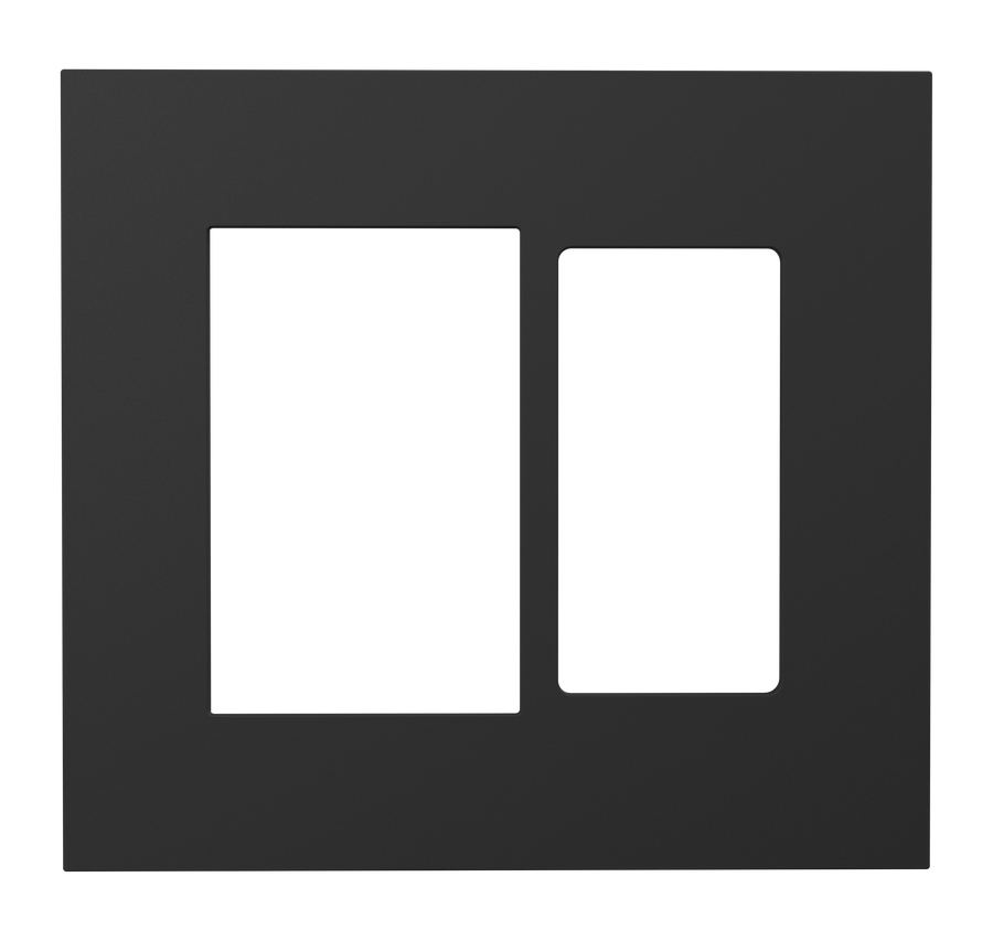 Crestron HZ2-FP-G2-D1-B - Horizon® 2 Faceplate, 2-Gang, 1-Decorator, Black
