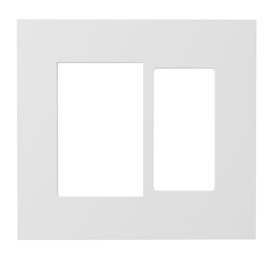 Crestron HZ2-FP-G2-D1-W - Horizon® 2 Faceplate, 2-Gang, 1-Decorator, White