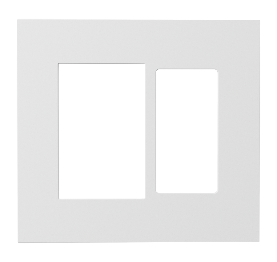 Crestron HZ2-FP-G2-D1-W - Horizon® 2 Faceplate, 2-Gang, 1-Decorator, White