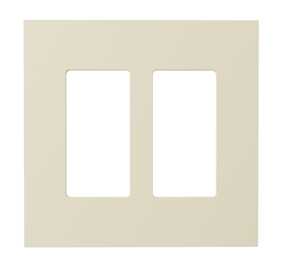 Crestron HZ2-FP-G2-D2-A - Horizon® 2 Faceplate, 2-Gang, 2-Decorator, Almond