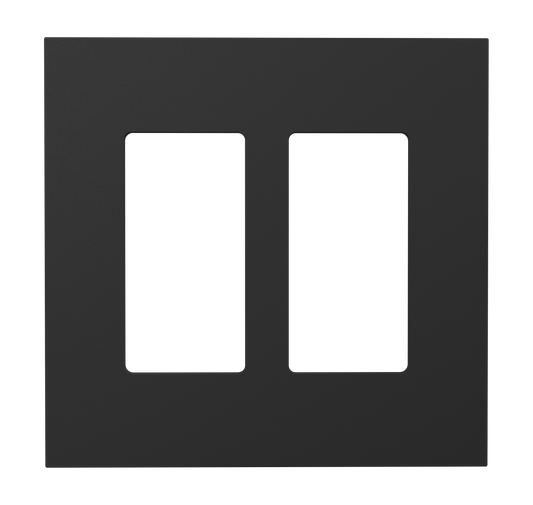 Crestron HZ2-FP-G2-D2-B - Horizon® 2 Faceplate, 2-Gang, 2-Decorator, Black