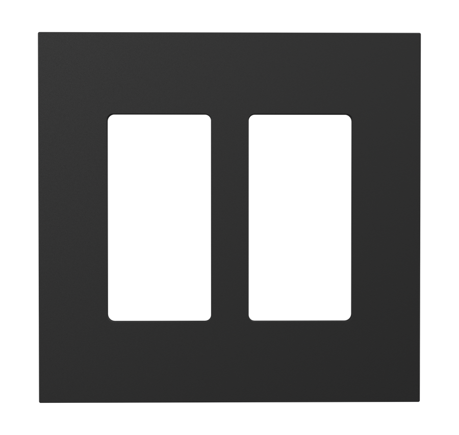 Crestron HZ2-FP-G2-D2-B - Horizon® 2 Faceplate, 2-Gang, 2-Decorator, Black