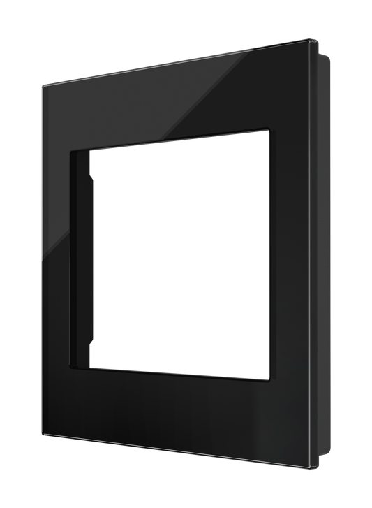 Crestron HZ2-FP-G2-GLASS-B - Horizon® 2 Faceplate, 2-Gang, Black Glass